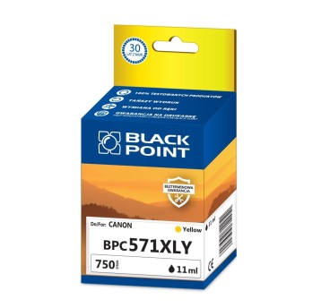 Tusz BLACK POINT BPC571XLY do Canon CLI-571XL-Y / 0334C001 yellow 11ml 750 str.