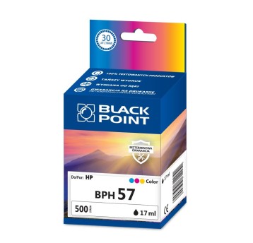 Tusz BLACK POINT BPH57 do HP C6657AE / 57 CMY 17ml 500 str.