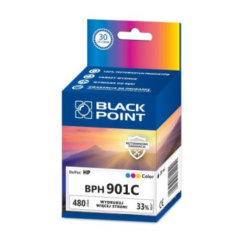 Tusz BLACK POINT BPH901C do HP CC656AE / 901 CMY 20ml 480 str.
