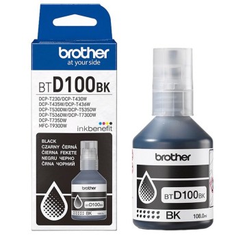 Tusz BROTHER BT-D100BK black 108ml 7500 str.
