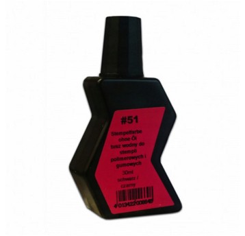 Tusz do pieczątek gumowych 30ml ALPHA kol. czarny