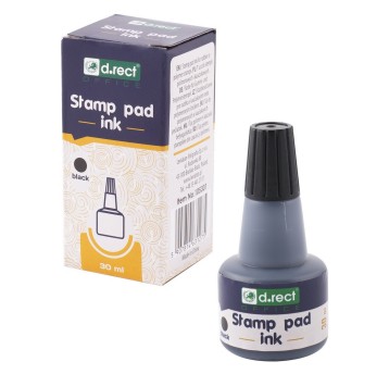 Tusz do pieczątek gumowych 30ml D.RECT kol. czarny [105301]