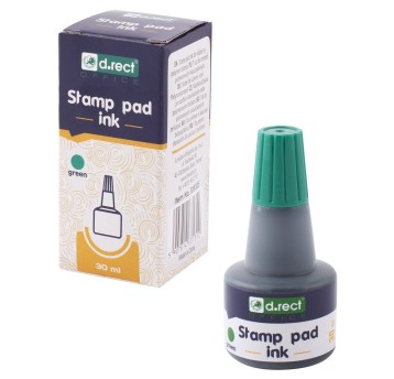 Tusz do pieczątek gumowych 30ml D.RECT kol. zielony [105305]