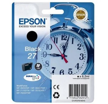 Tusz EPSON 27BK / T2701 / C13T27014012 black 6,2ml 350 str. | C13T27014010 |