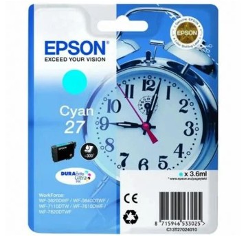 Tusz EPSON 27C / T2702 / C13T27024012 cyan 3,6ml 300 str. | C13T27024010 |