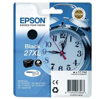 Tusz EPSON 27XL-BK / T2711 / C13T27114012 black 17,7ml 1100 str.