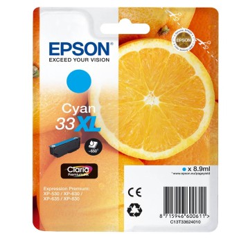 Tusz EPSON 33XL / T3362 / C13T33624012 cyan 8,9ml 650 str.