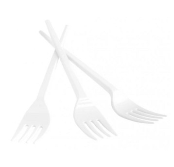 Widelec jednorazowy plastikowy 17cm 100 szt.