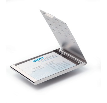 Wizytownik kieszonkowy DURABLE 20 wizytówek kol. srebrny [244023]