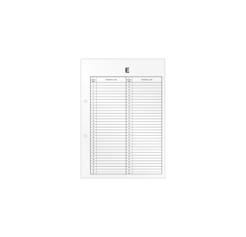 Wkład do teczki akt osobowych "E" A4 kol. biały [DRU-055E]