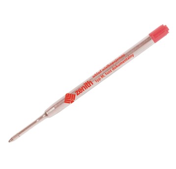 Wkład wielkopojemny do długopisu TAURUS typ Zenith kol. czerwony 0,8mm metalowy [96-120463R]