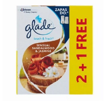 Wkład zapachowy do odświeżacza BRISE GLADE ONE TOUCH Drzewo Sandałowe i Jaśmin 3 x 10ml mini spray