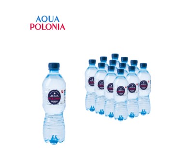 Woda gazowana mineralna AQUA POLONIA butelka plastikowa 500ml 12 szt.