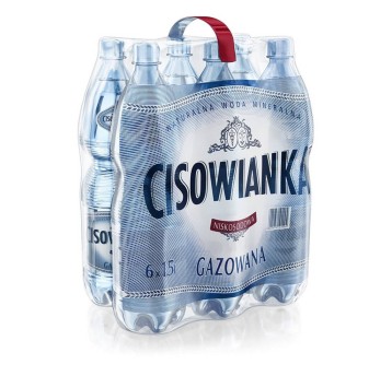Woda gazowana mineralna CISOWIANKA butelka plastikowa 1,5L 6 szt.