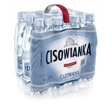 Woda gazowana mineralna CISOWIANKA butelka plastikowa 500ml 12 szt.