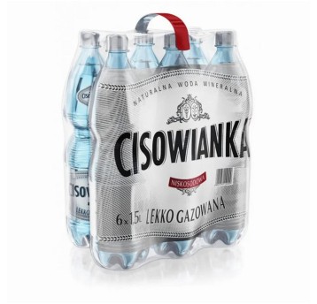 Woda [K] delikatnie gazowana mineralna CISOWIANKA Lekko Gazowana butelka plastikowa 1,5L 6 szt.