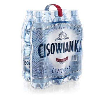 Woda [K] gazowana mineralna CISOWIANKA butelka plastikowa 1,5L 6 szt.