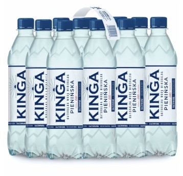 Woda [K] gazowana mineralna KINGA PIENIŃSKA butelka plastikowa 500ml 12 szt.