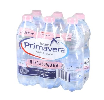 Woda [K] niegazowana źródlana PRIMAVERA butelka plastikowa 500ml 6 szt.