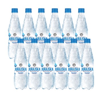 Woda niegazowana mineralna JURAJSKA butelka plastikowa 500ml 12 szt.