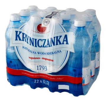 Woda niegazowana mineralna KRYNICZANKA butelka plastikowa 500ml niskonasycona 12 szt.
