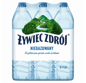 Woda niegazowana źródlana ŻYWIEC ZDRÓJ butelka plastikowa 1,5L 6 szt.