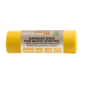 Worki na śmieci 120L DONAU ECO kol. żółty do segregacji plastiku 10 szt. [22025432-06]
