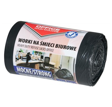 Worki na śmieci 35L OFFICE PRODUCTS kol. czarny LDPE mocne 50 szt. [22021213-05]