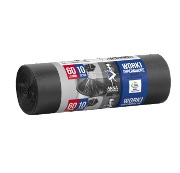 Worki na śmieci 60L ANNA ZARADNA kol. czarny LDPE supermocne 10 szt. [WNS-0547]