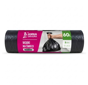 Worki na śmieci 60L ANNA ZARADNA kol. czarny mocne 8 szt. [ST-AZ-367811]