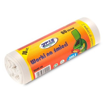 Worki na śmieci 60L KOWALCZYK kol. biały 10 szt.