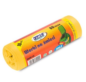 Worki na śmieci 60L KOWALCZYK kol. żółty 10 szt.