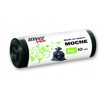 Worki na śmieci 60L STELLA kol. czarny LDPE mocne 10 szt. [ST-HR-033737]