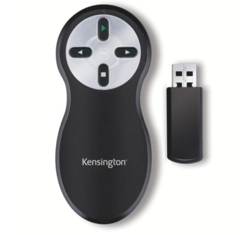 Wskaźnik do prezentacji bezprzewodowy bez lasera KENSINGTON do 20m kol. czarno-srebrny [K33373EU]