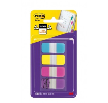 Zakładki indeksujące 15,8 x 38mm tworzywo POST-IT 676-AYPV wielokolorowy 40 zakładek (4 x 10) [3M-70005276327]