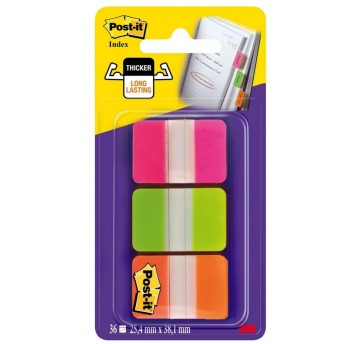 Zakładki indeksujące 25 x 38mm tworzywo POST-IT 686-PGOEU wielokolorowy 66 zakładek (3 x 22) strong [3M-XA004806304]
