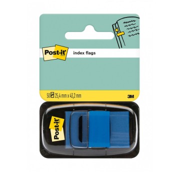 Zakładki indeksujące 25 x 43mm tworzywo POST-IT 680-2 kol. niebieski z dyspenserem 50 zakładek [3M-70071392735]
