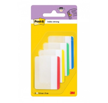 Zakładki indeksujące 38,1 x 50,8mm tworzywo POST-IT 686-F1 wielokolorowy 24 zakładek (4 x 6) strong [3M-70071425006]