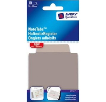 Zakładki indeksujące 76,2 x 88,9mm tworzywo AVERY ZWECKFORM Ultra Tabs wielokolorowy 10 zakładek [8356]
