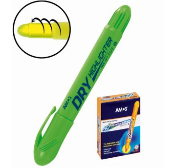 Zakreślacz AMOS HLD12 DGR kol. zielony w sztyfcie [160-1948]