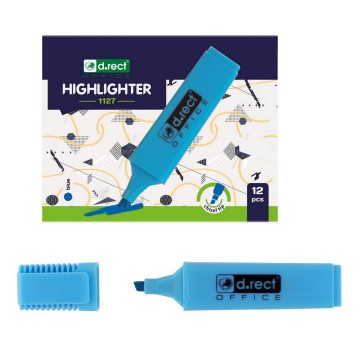 Zakreślacz D.RECT 1127 ; kol. niebieski [101003]