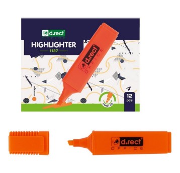 Zakreślacz D.RECT 1127 ; kol. pomarańczowy [101004]