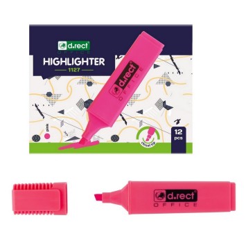 Zakreślacz D.RECT 1127 ; kol. różowy [101001]