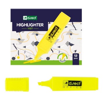 Zakreślacz D.RECT 1127 ; kol. żółty [101006]