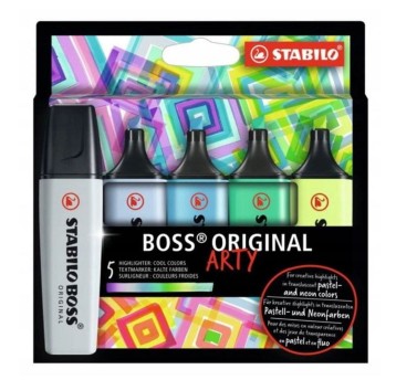 Zakreślacz STABILO Boss Arty mix kolorów 5 szt. odcienie chłodne [70/5-02-2-20]