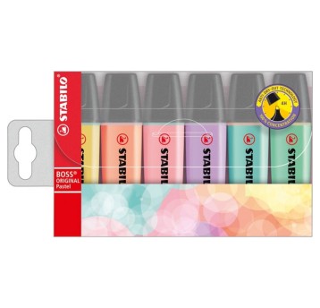 Zakreślacz STABILO Boss Pastel mix kolorów pastelowych 6 szt. w etui [70/6-2]