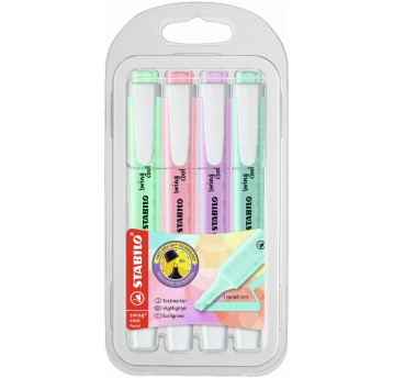 Zakreślacz STABILO Swing Cool mix kolorów pastelowych 4 szt. [275/4-08]