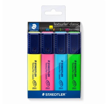 Zakreślacz STAEDTLER Textsurfer Classic S mix kolorów 4 szt. [364 WP4]