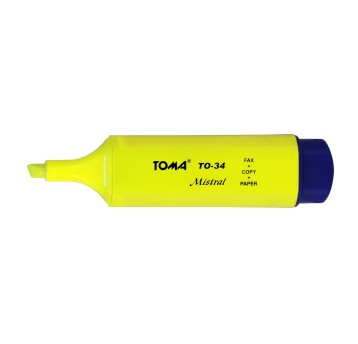 Zakreślacz TOMA Mistral kol. żółty neonowy [TO-334]