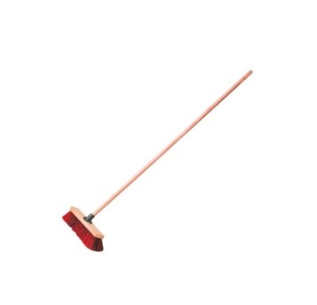 Zamiatacz/ulicówka Szer. 40 cm/czerwona/materiał trzonka drewno/mocowanie plastik/+ kij 115,2cm drewno